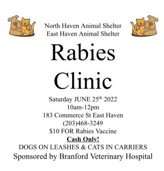 East Haven Animal Shelter Rabies Clinic