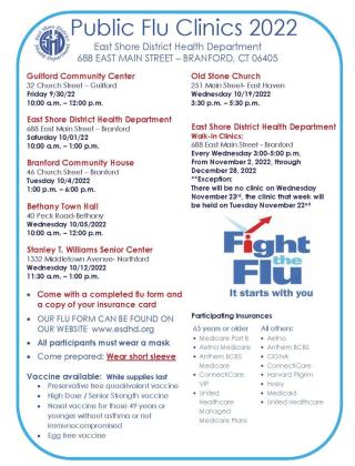 2022 Flu Clinics 